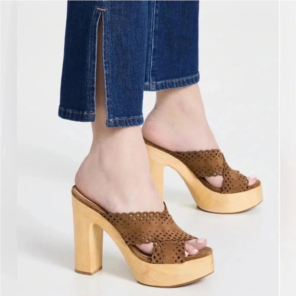 Veronica Beard Brown and Tan Heels